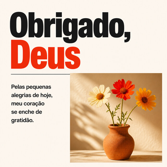 Obrigado, Deus. 