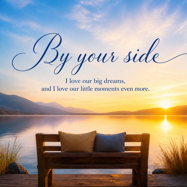 By your side. 