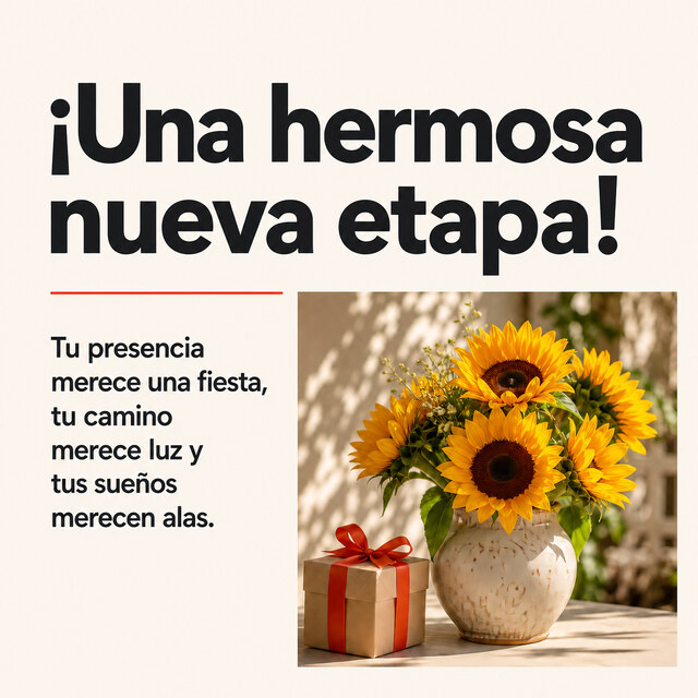¡Una hermosa nueva etapa!. 