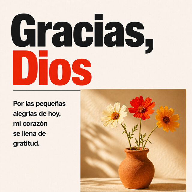 Gracias, Dios. 