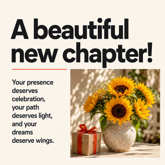 A beautiful new chapter!. 