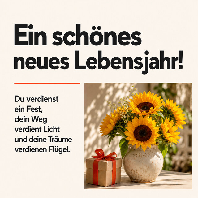 Ein schönes neues Lebensjahr!. 