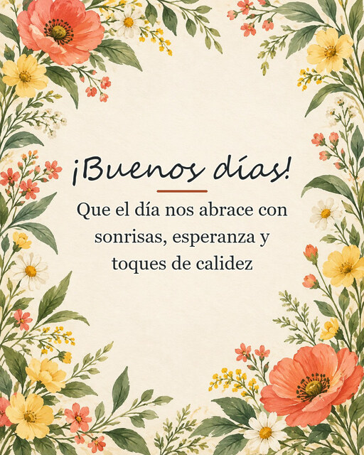 ¡Buenos días!. 