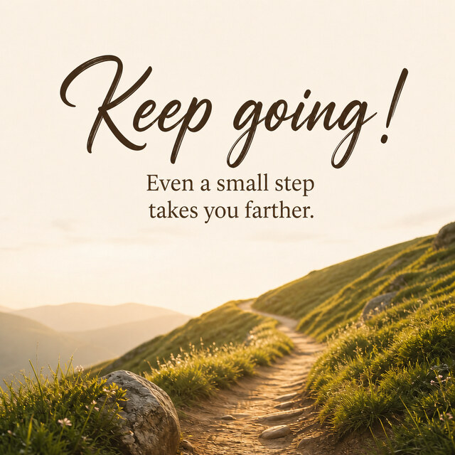 Keep going!. 