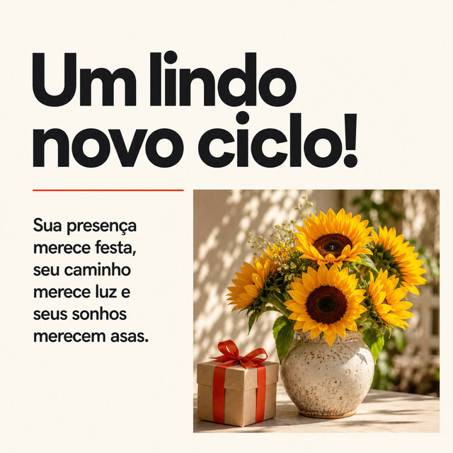 Um lindo novo ciclo!. 